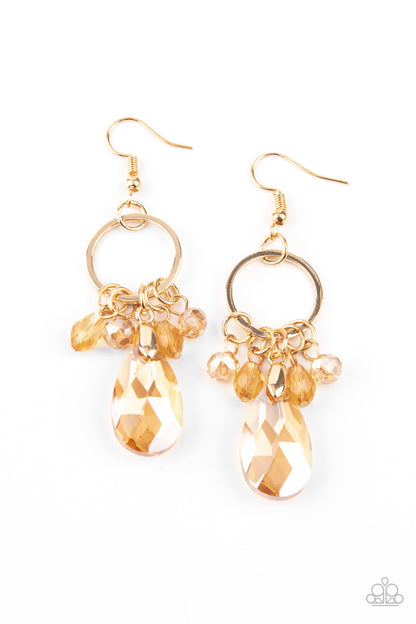 Unapologetic Glow Gold Earring - Paparazzi Accessories