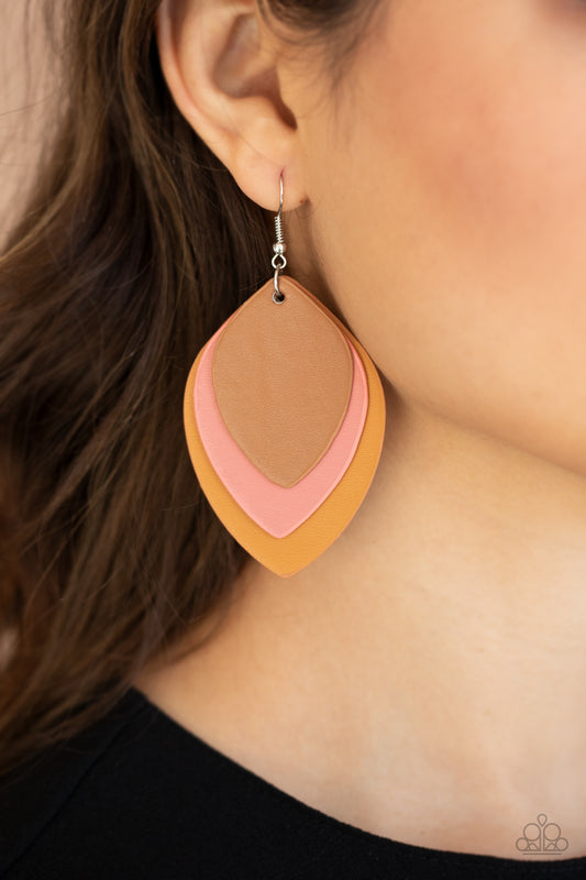 Light as a LEATHER Multi Earring - Paparazzi Accessories