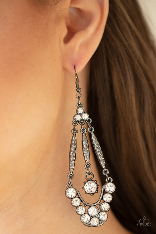 High-Ranking Radiance Black Earring - Paparazzi Accessories