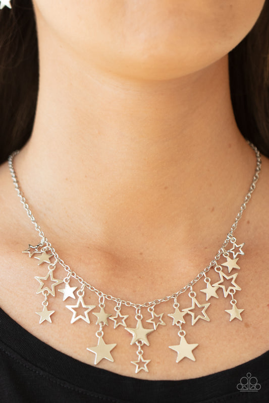 Stellar Stardom Silver Necklace - Paparazzi Accessories