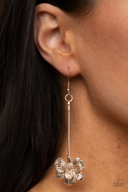 Opulently Orchid Rose Gold Earring - Paparazzi Accessories