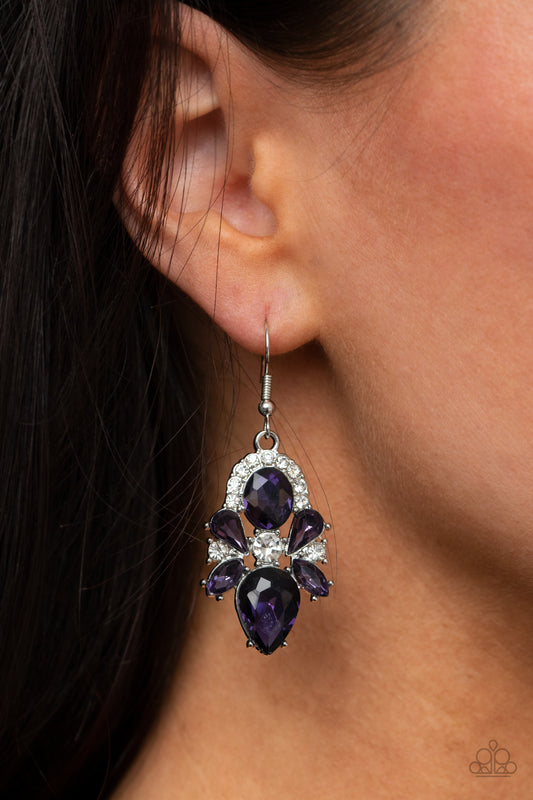 Stunning Starlet Purple Earring - Paparazzi Accessories