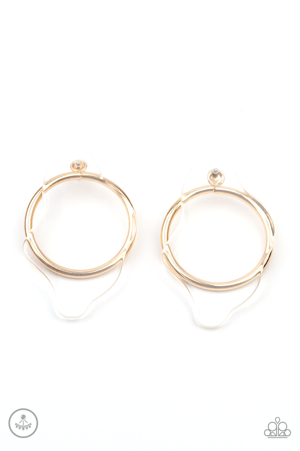 Clear The Way! Gold Earring - Paparazzi Accessories