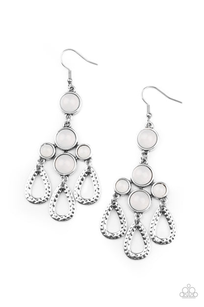 Mediterranean Magic White Earring - Paparazzi Accessories