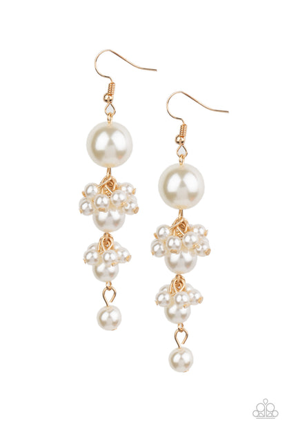 Ageless Applique Gold Earring - Paparazzi Accessories