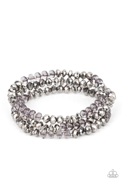 Stellar Strut Silver Bracelet - Paparazzi Accessories