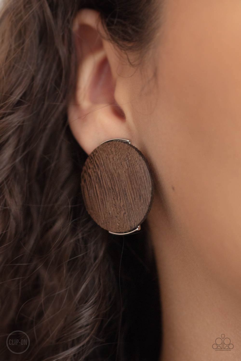 Brown wood on sale earrings paparazzi