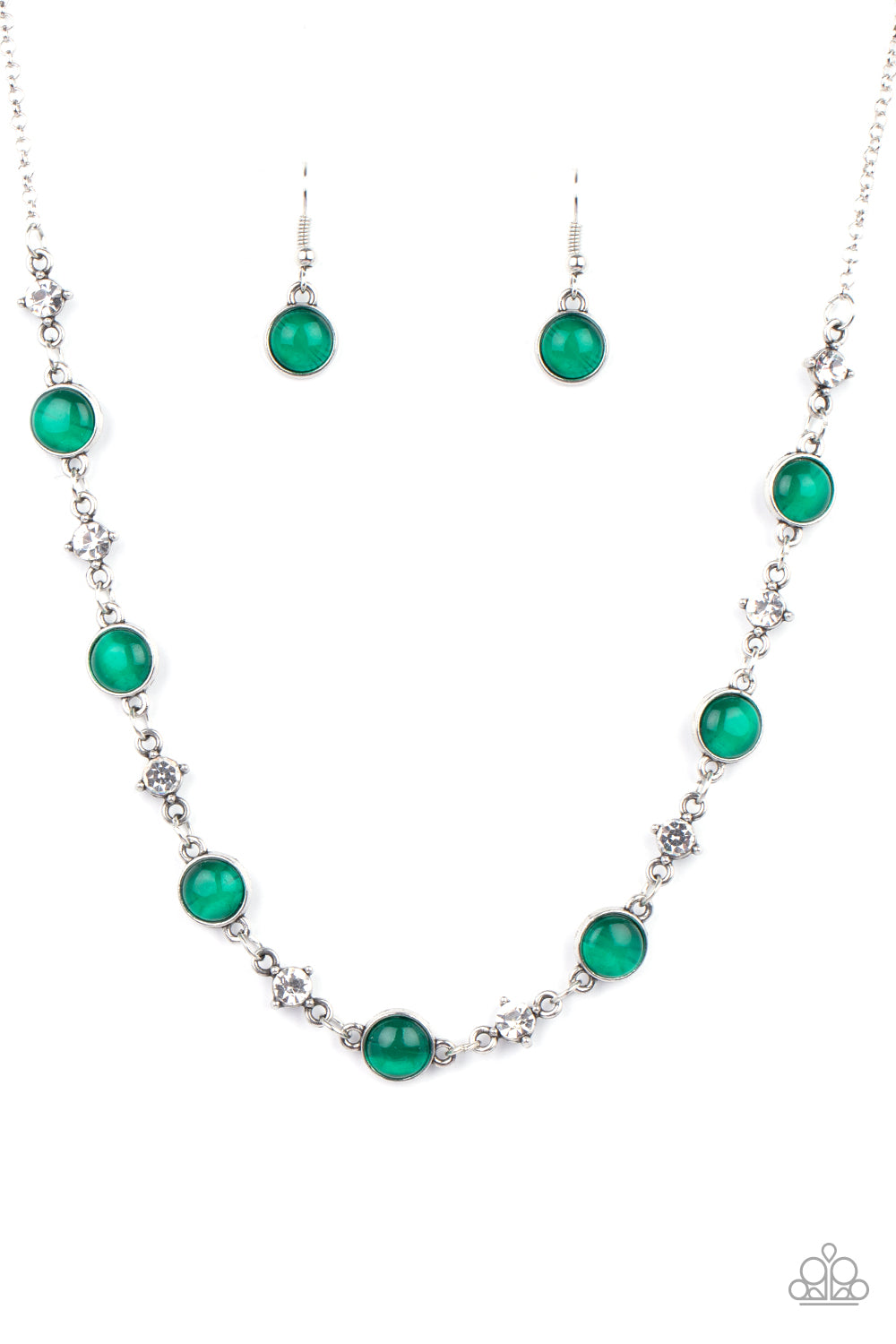 Paparazzi mint green deals necklace