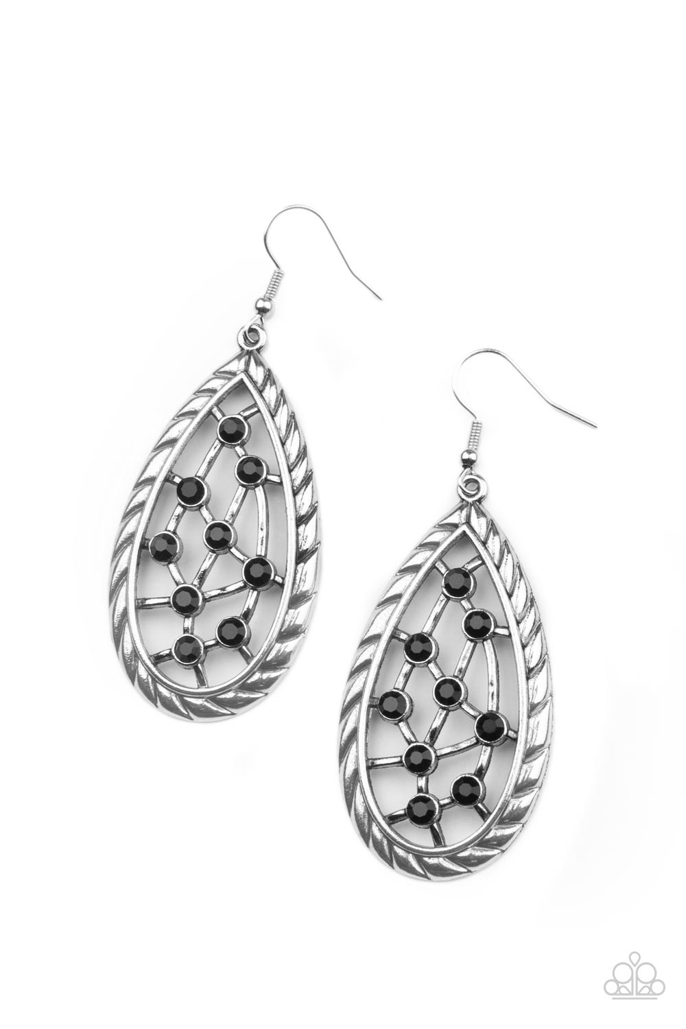 Industrial Incandescence Black Earring - Paparazzi Accessories