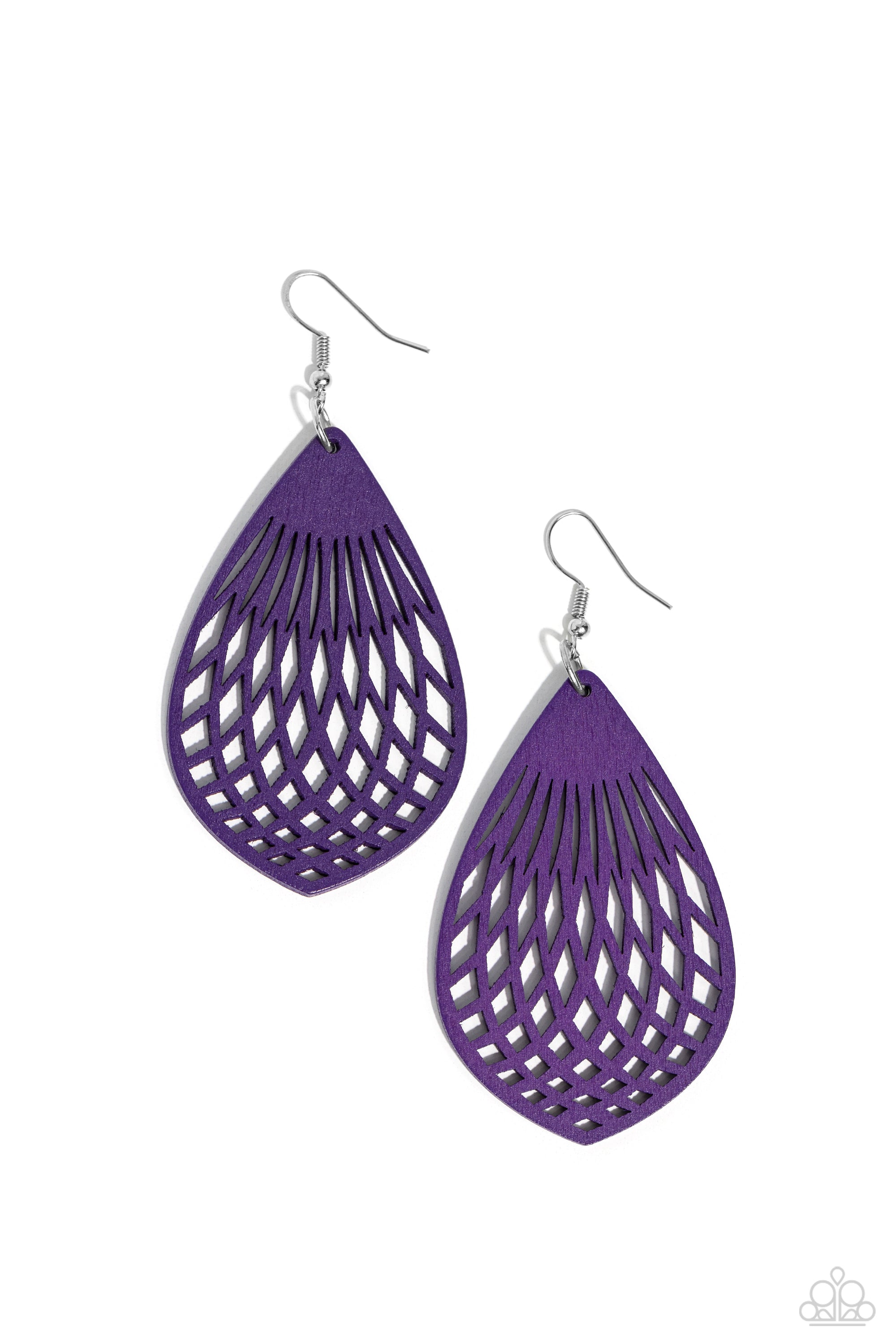 Paparazzi purple deals wood earrings