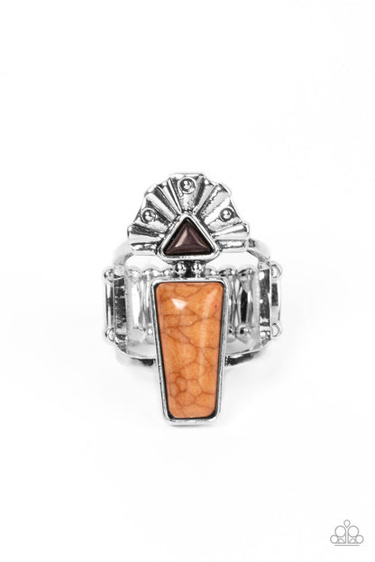 Stellar Stones Brown Ring - Paparazzi Accessories (TF)