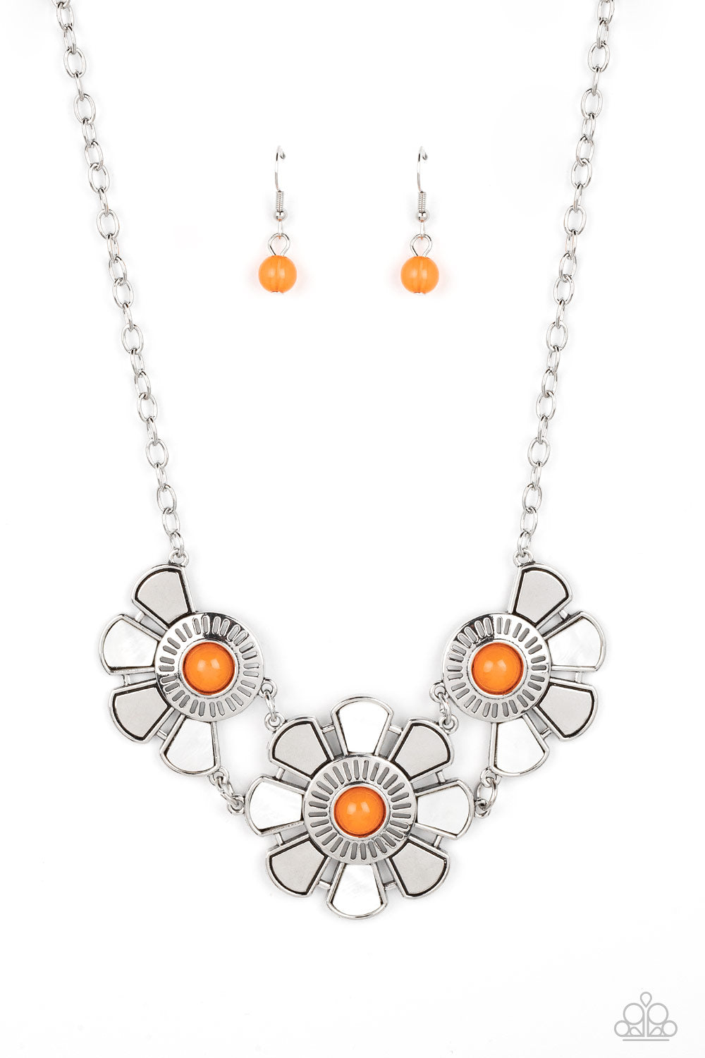 Aquatic Garden Orange Necklace - Paparazzi Accessories (TF)