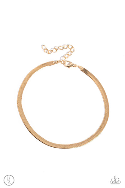 Tan Lines Gold Anklet - Paparazzi Accessories