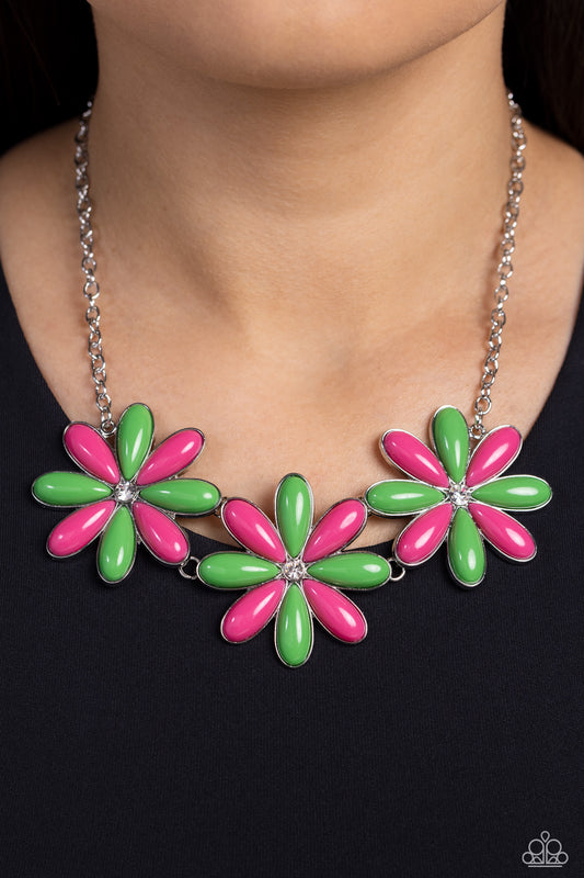 Bodacious Bouquet Green Necklace - Paparazzi Accessories