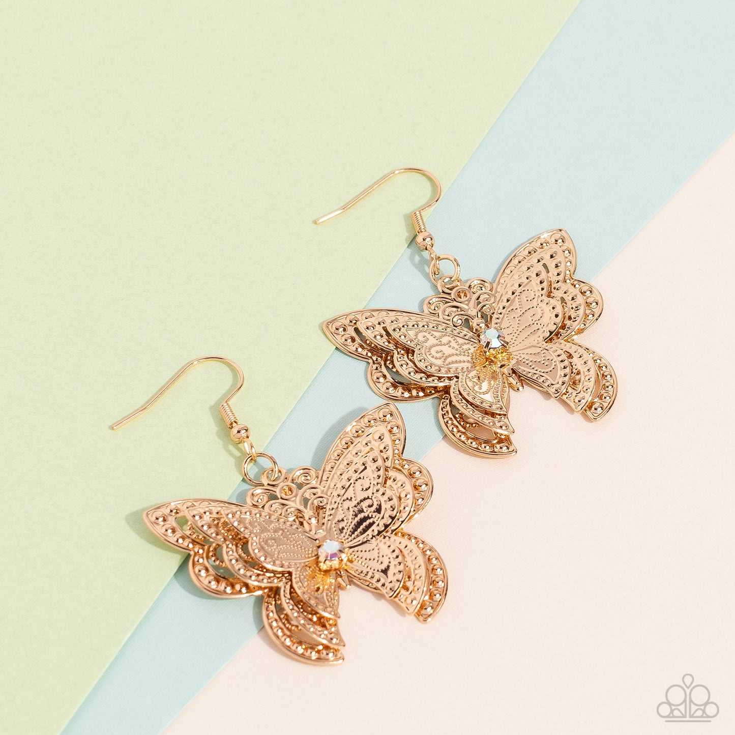 Layered Launch Multi Butterfly Earring - Paparazzi Accessories