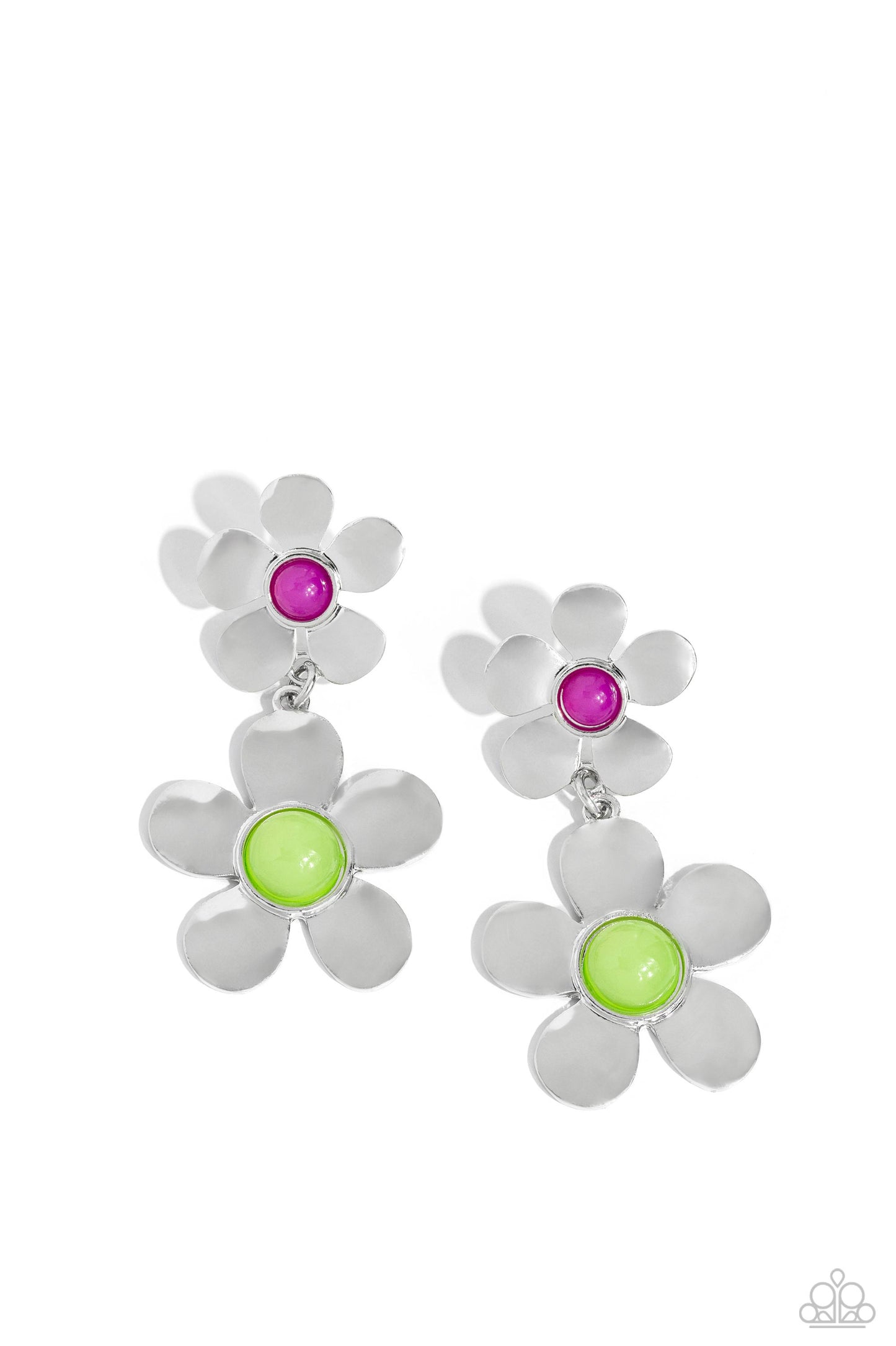 Fashionable Florals Green Earring - Paparazzi Accessories