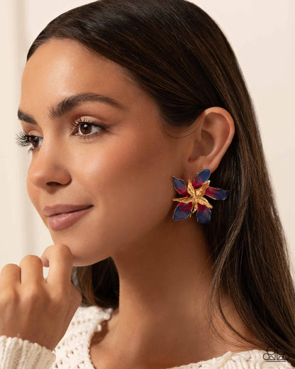 Paparazzi Accessories: Glimmering Gardens - Pink Acrylic Flower Earrings